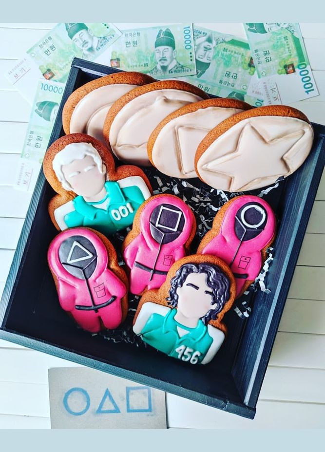 Сет крафтових медових пряників з серіалу Гра в Кальмара No Brand (318695523)