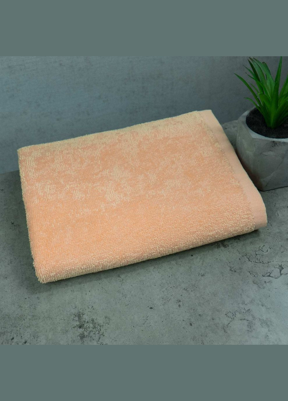 GM Textile полотенце для рук и лица махровое 40х70см 400г/м2 (абрикосовый) персиковый производство - Узбекистан