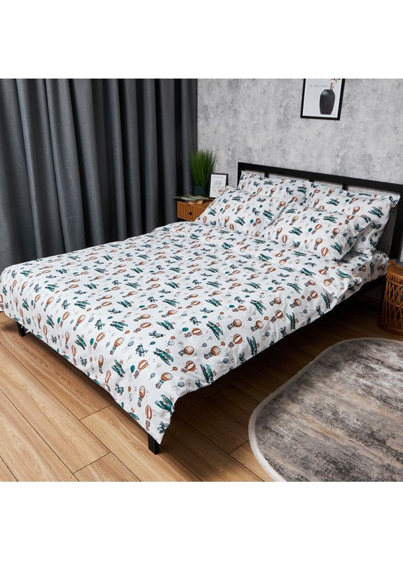 Комплект постільної білизни Бязь Gold Люкс «» King Size 220x240 наволочки 4х70х70 (MS-820006164) Moon&Star Cloud Adventures (356113481)