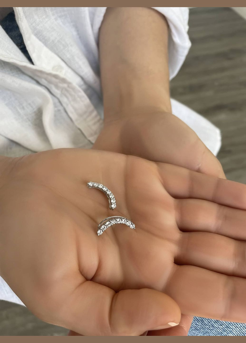 Срібні сережки - кафи (40022) IRIJ (331016879)