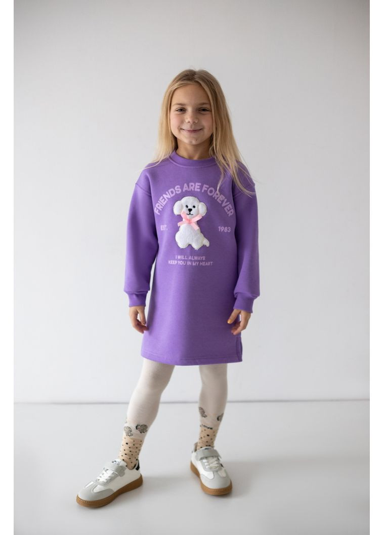 Тёмно-фиолетовое платье для девочек 05-2879-107н 104 см темно-сиреневый Авекстекс (368158016)