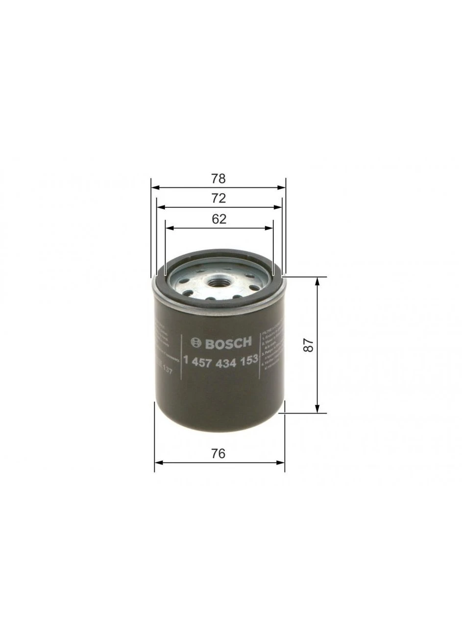 Фільтр паливний MB 100 88-96, W123 77-85 (вир-во ) Bosch (345769972)
