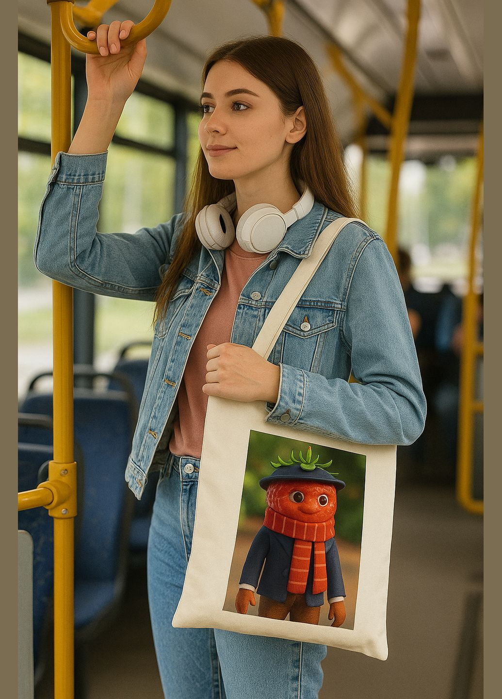 Шоппер з героєм полуниця білий Італійський мем Shantou (335976870)