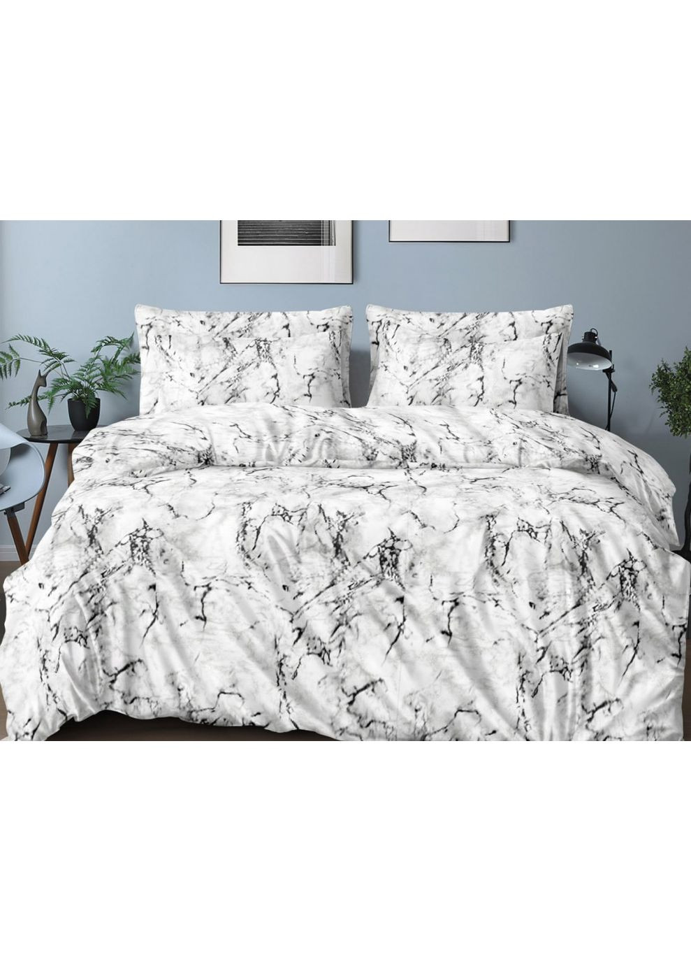 Постельное белье Мрамор, бязь Двуспальный на резинке Комфорт-текстиль (354823552)