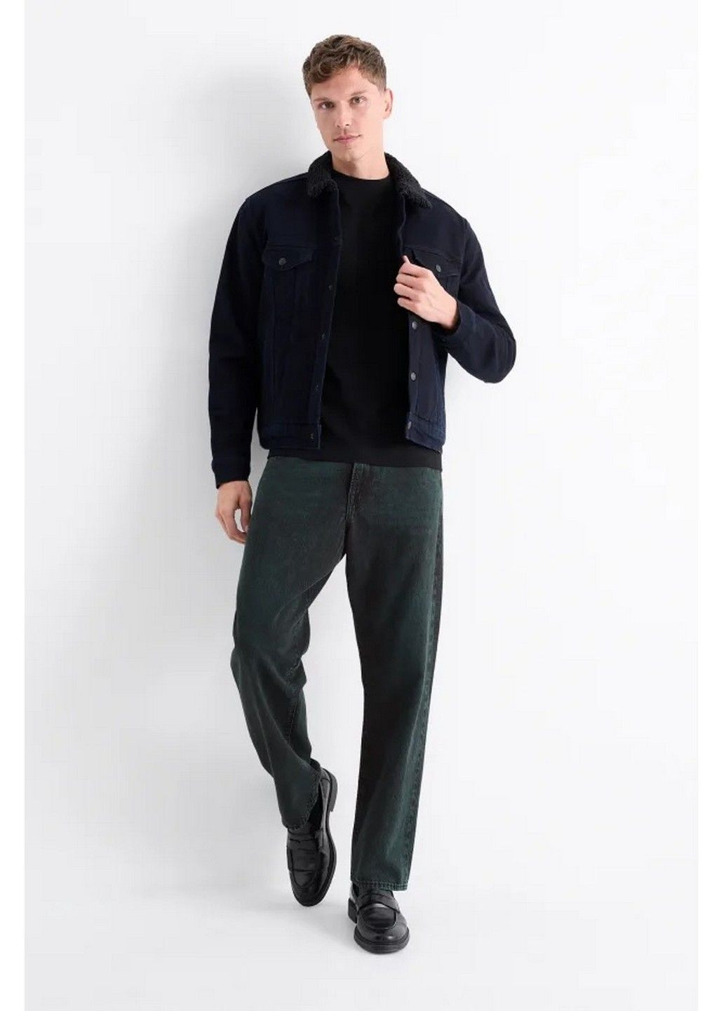 Темно-зеленые демисезонные джинсы C&A