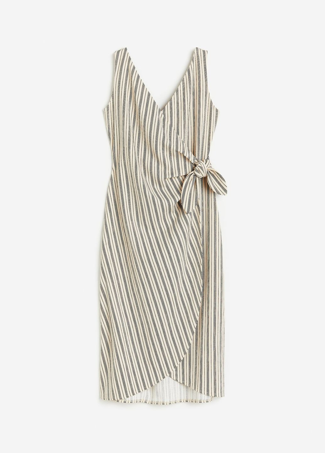 Світло-бежева повсякденний плаття, сукня H&M в смужку