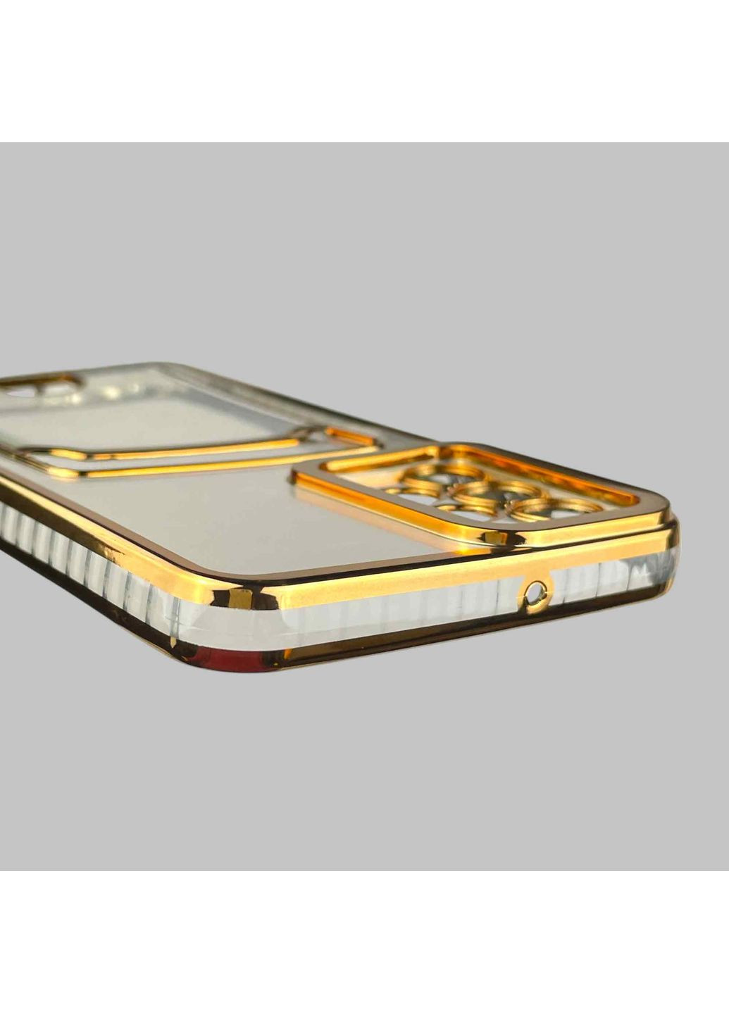 Чохол для Galaxy A32 4G (SM-A325F) із золотою окантовкою з кишенькою для карток на самсунг а32 золотий Samsung (366019970)