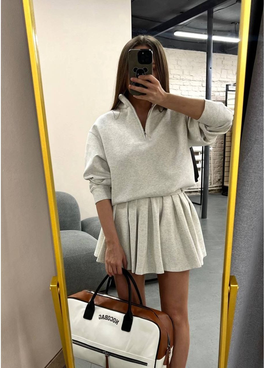 Стильний жіночий костюм (кофта + спідниця) з двохнитки | ЗАМІР В ОПИСІ DK/DL Мода без кордонів (370682745)