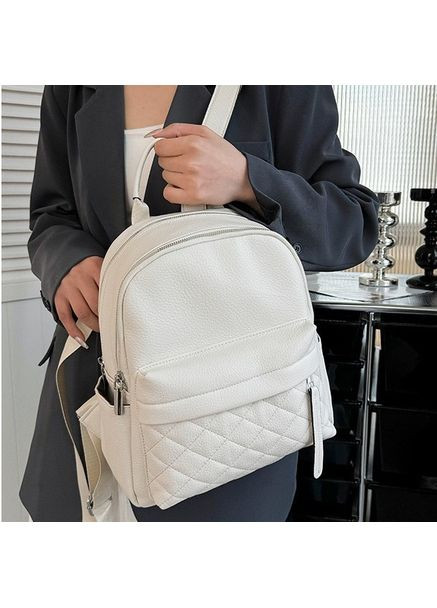 Жіночий шкіряний рюкзак міський. Модний рюкзак жіночий. Рюкзак з натуральної шкіри білий 23479 Tiding Bag (339508399)