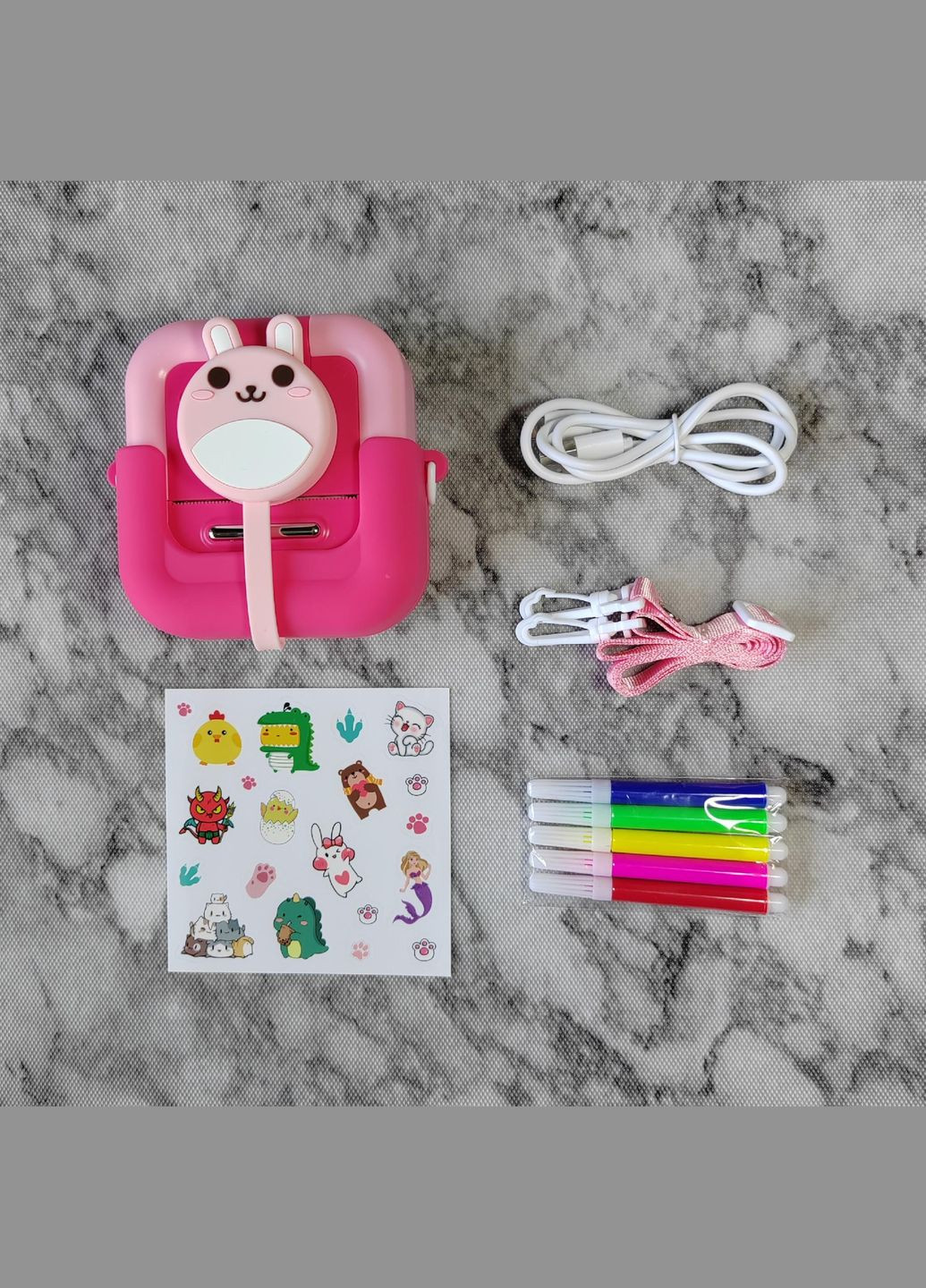 Дитяча цифрова камера яка друкує фото фотоапарат з миттєвим фото з іграми та картою пам'яті з набором паперу 6 шт No Brand M8 (323209873)