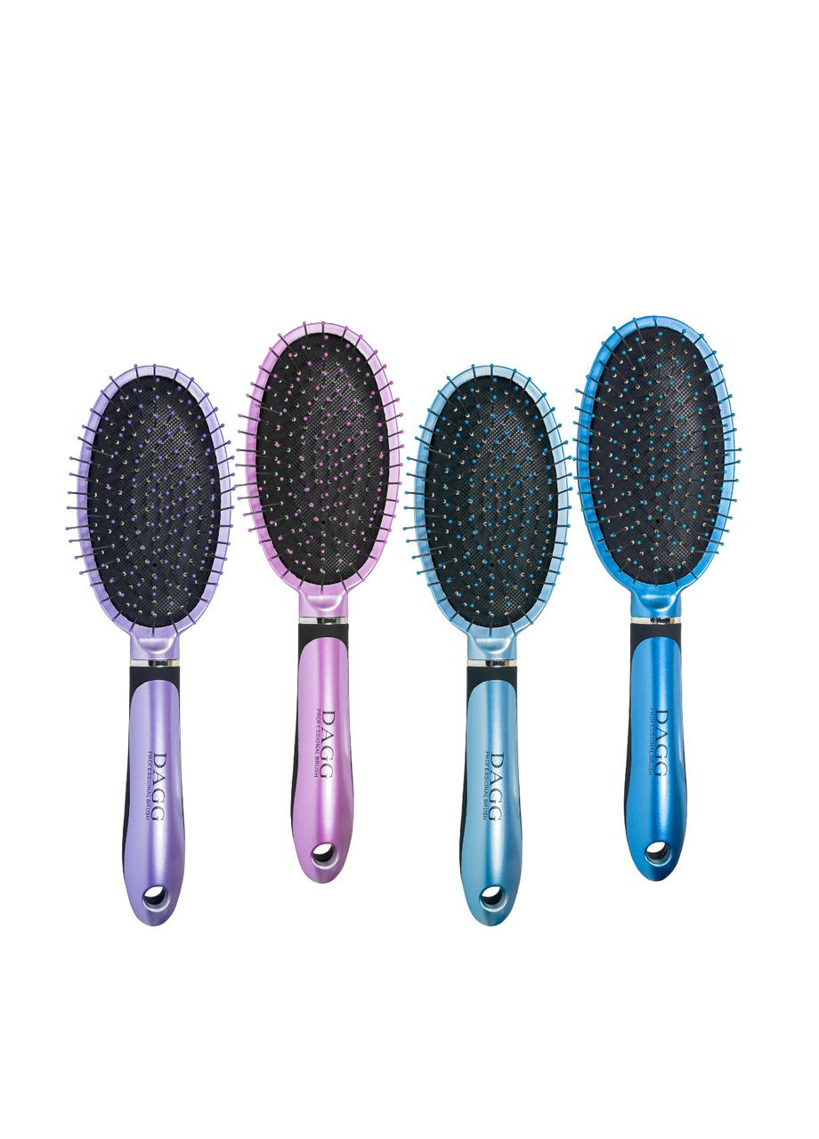 Расчёска для волос массажная с железными зубчиками 9551 SH KSP Сиреневая DAGG (367986169)