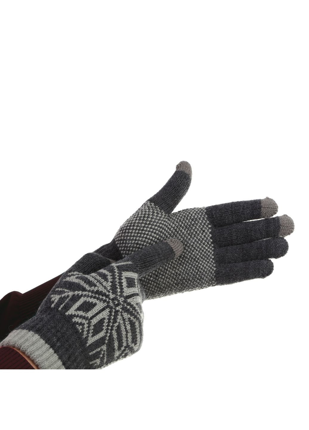 Рукавички Touch Gloves Snowflake с орнаментом light grey (ARM59995) ArmorStandart (280438863)