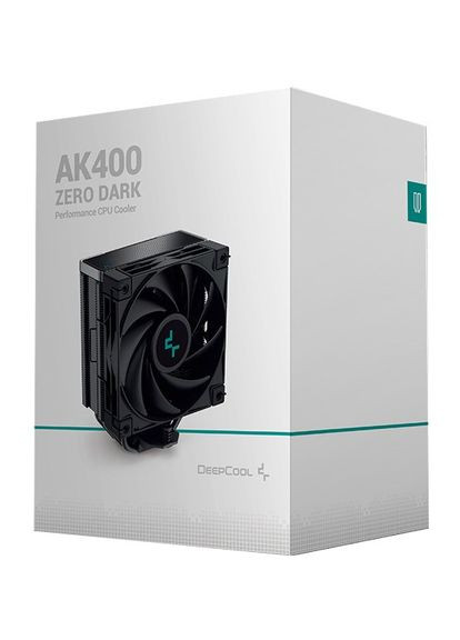 Кулер для процесора AK400 ZERO DARK, алюміній, 1x120 мм, для Intel 115x/1200/1700, AMD AMx/FMx, 220W DeepCool (332614077)