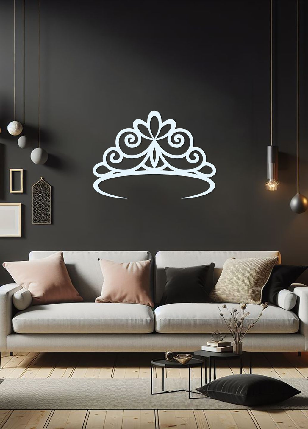 Інтер'єрна картина на стіну, декоративне панно з дерева "Корона принцеси", стиль мінімалізм 25х18 см Woodyard (292012948)