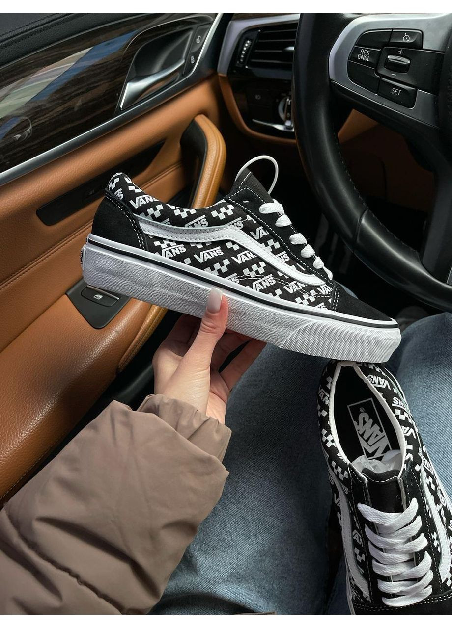 Черные демисезонные кеды мужские vans old skool black white 2.0 ванс олд скул No Brand