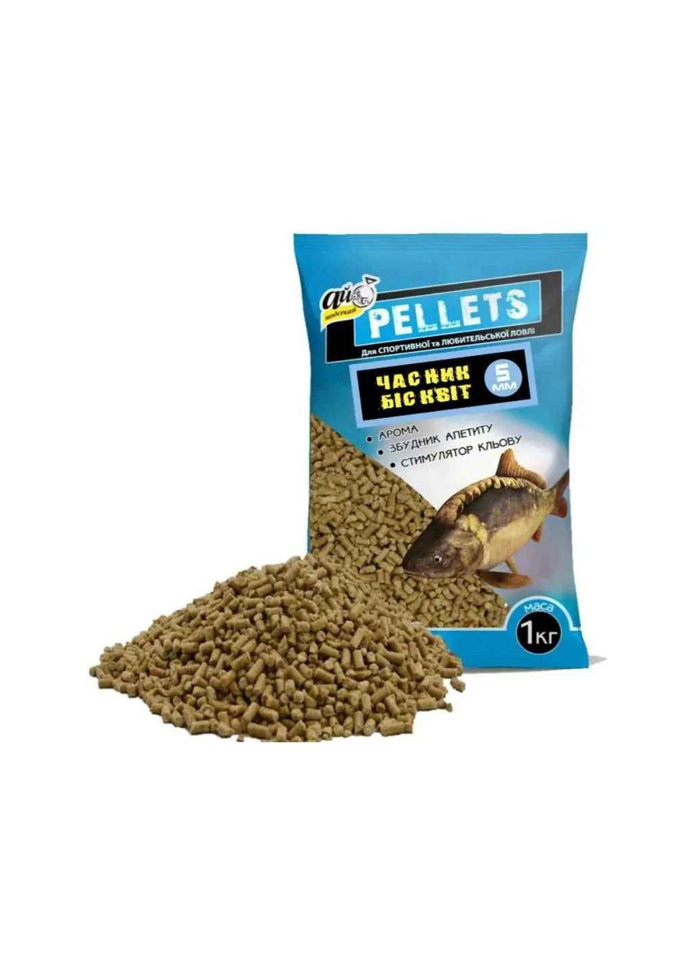 Принада в гранулах Pellets Часник/Бісквіт Ø5.0мм Ай Підсікай (361316927)