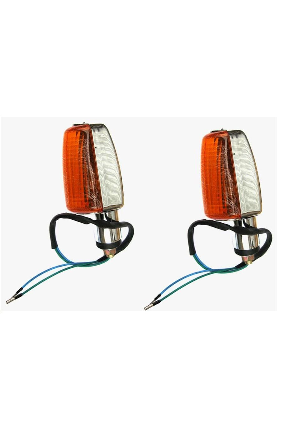 Повороты (пара) Delta, Active прямоугольные (хром, желтое стекло) No Brand (370185387)