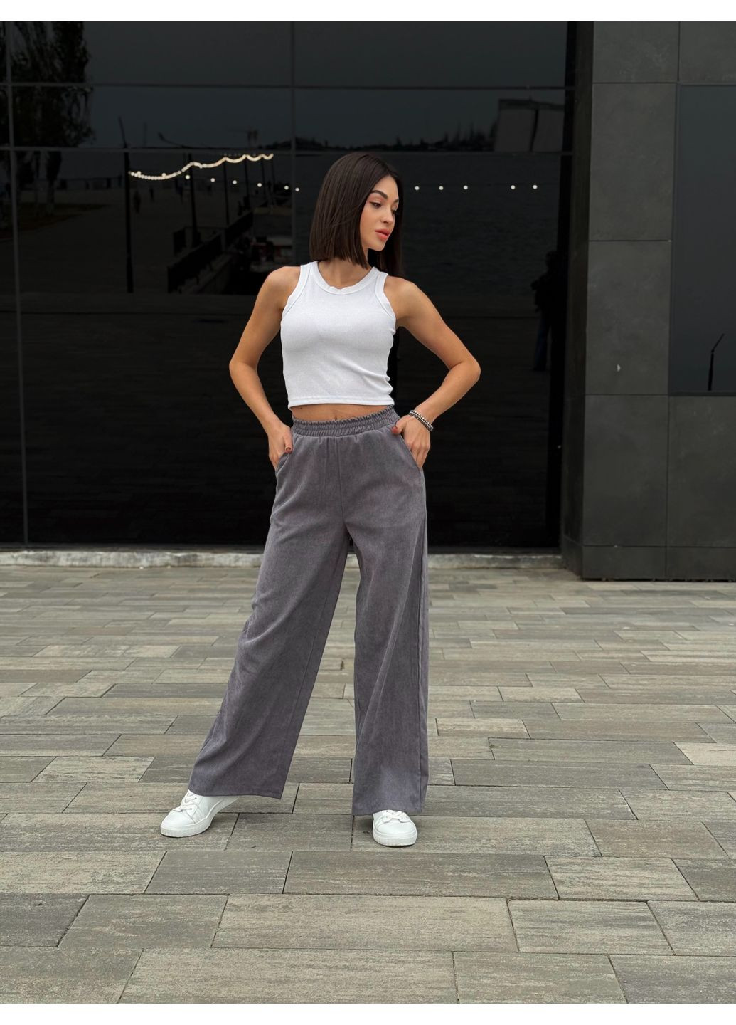 Жіночі вельветові штани палаццо Fashion Girl Garda (363020929)