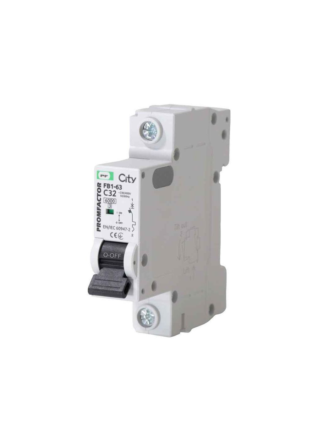 Автоматичний вимикач 32A С 6,5kA FB1-63 1P C 6kA CITY PF (357216058)