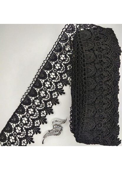 (1 метр) Кружево макраме 9 см цвет - черный (06М-SF3119-7) Plus-plus (352749494)