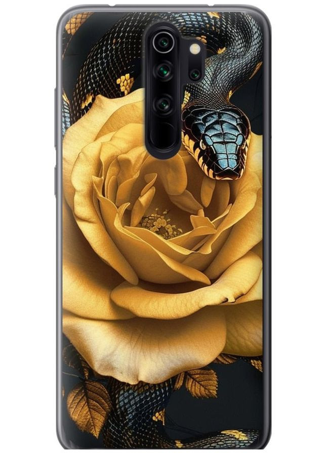 2D пластиковый чехол 'Black snake and golden rose' для Endorphone Xiaomi Redmi Note 8 Pro (286766806)