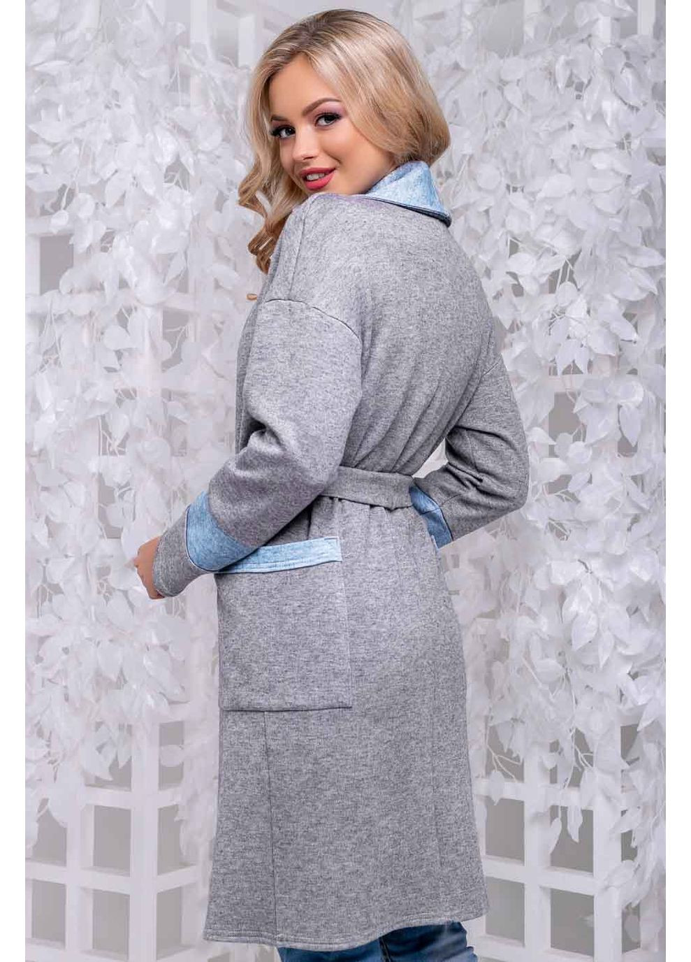 Серый демисезонный кардиган Seventeen