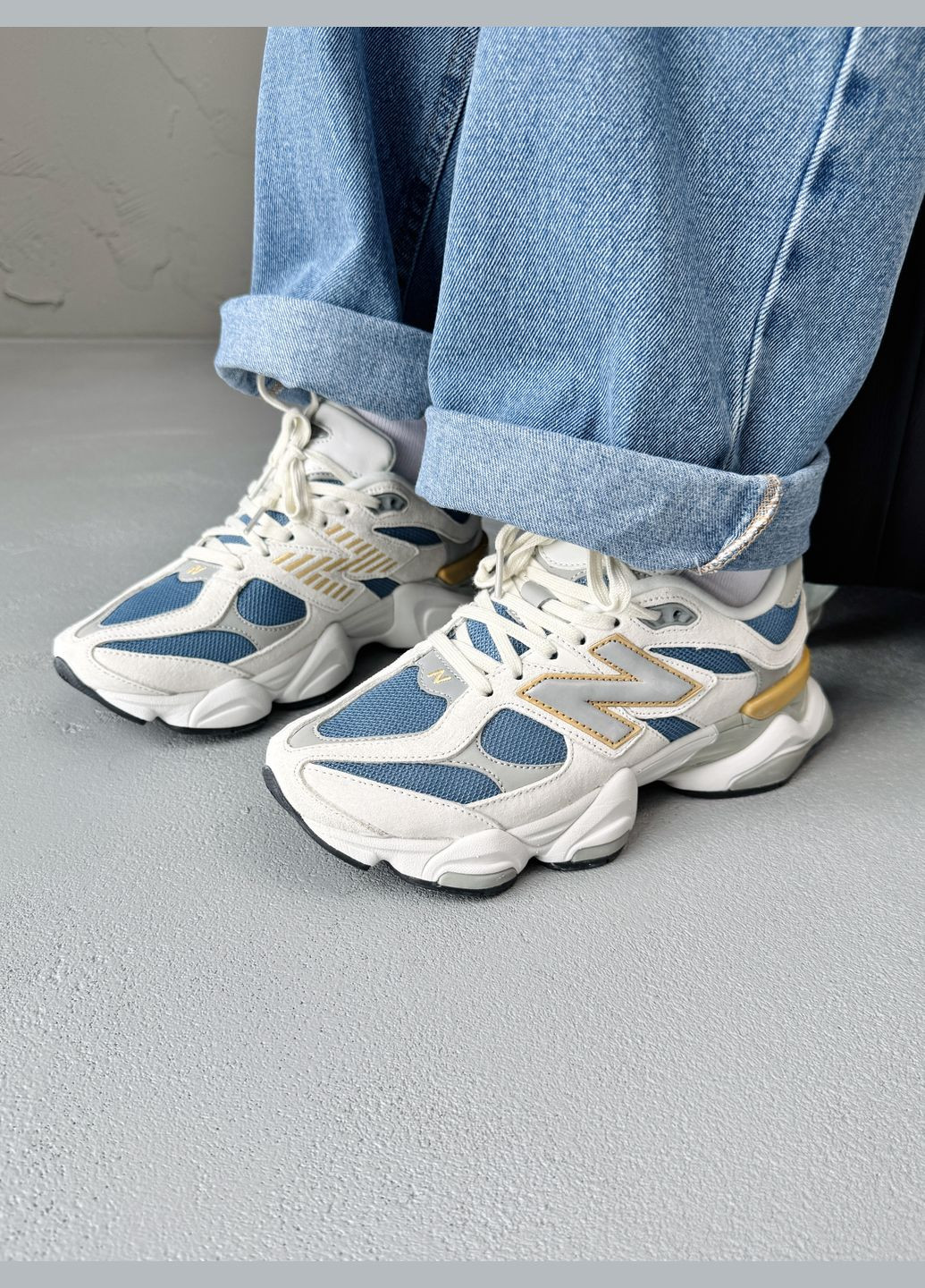 Кросівки жіночі і чоловічі New Balance 9060 Beige Blue | Нью Беланс 9060 бежеві No Brand бежеві демісезони (341089774)