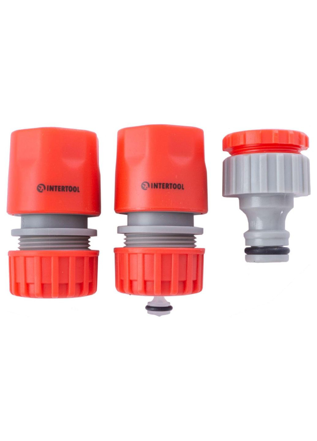 Пістолет-розпилювач для поливання 8 функцій хром x 1 адаптер x 2 конектори (GE-0005) Intertool (335049614)