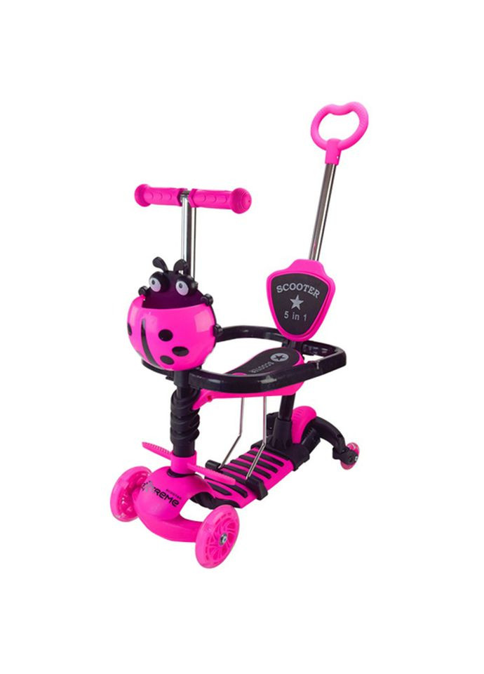Самокат дитячий 3-х колісний Scooter Children's SC2501(Pink) 3в1 колеса що світяться, рожевий Bambi (368803049)