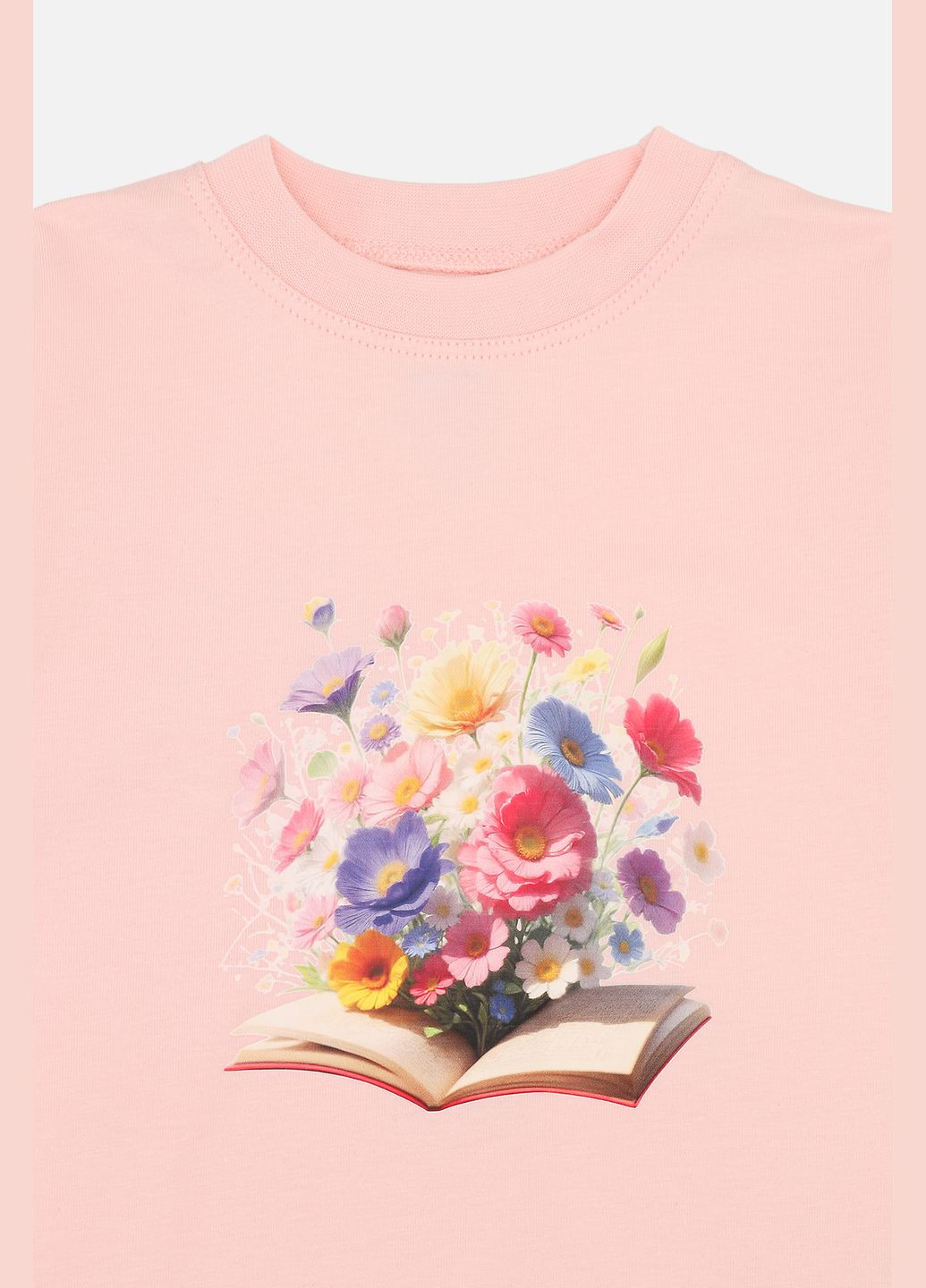 Світло-рожева літня футболка з коротким рукавом для дівчинки колір світло-рожевий цб-00273355 Yuki