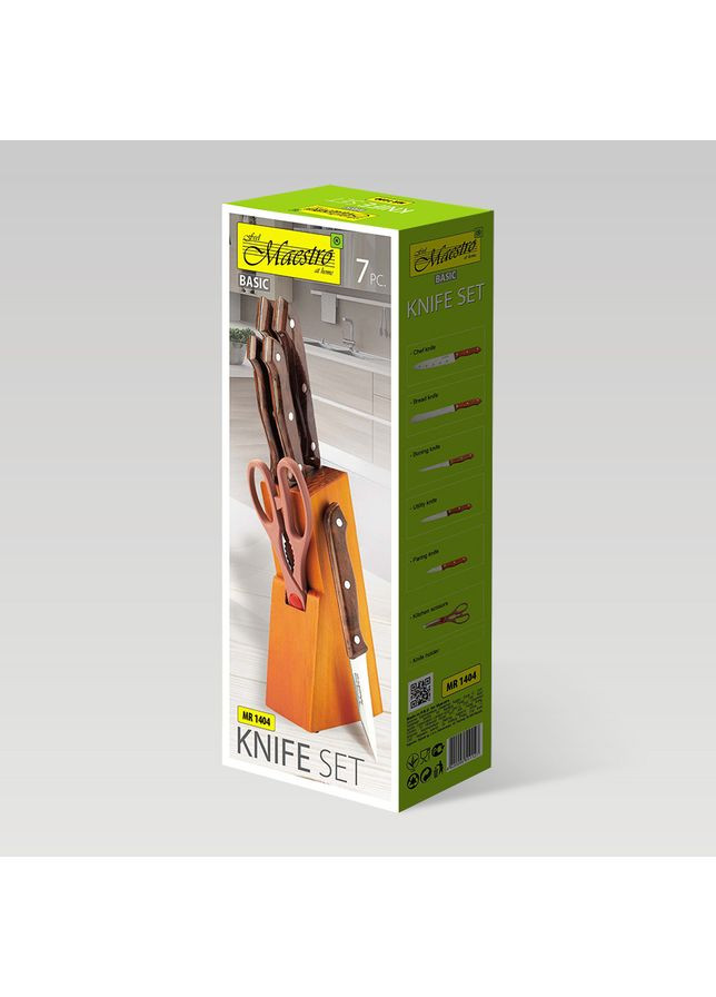 Набір ножів 7 предметів (MR-1404) Maestro комбінований,