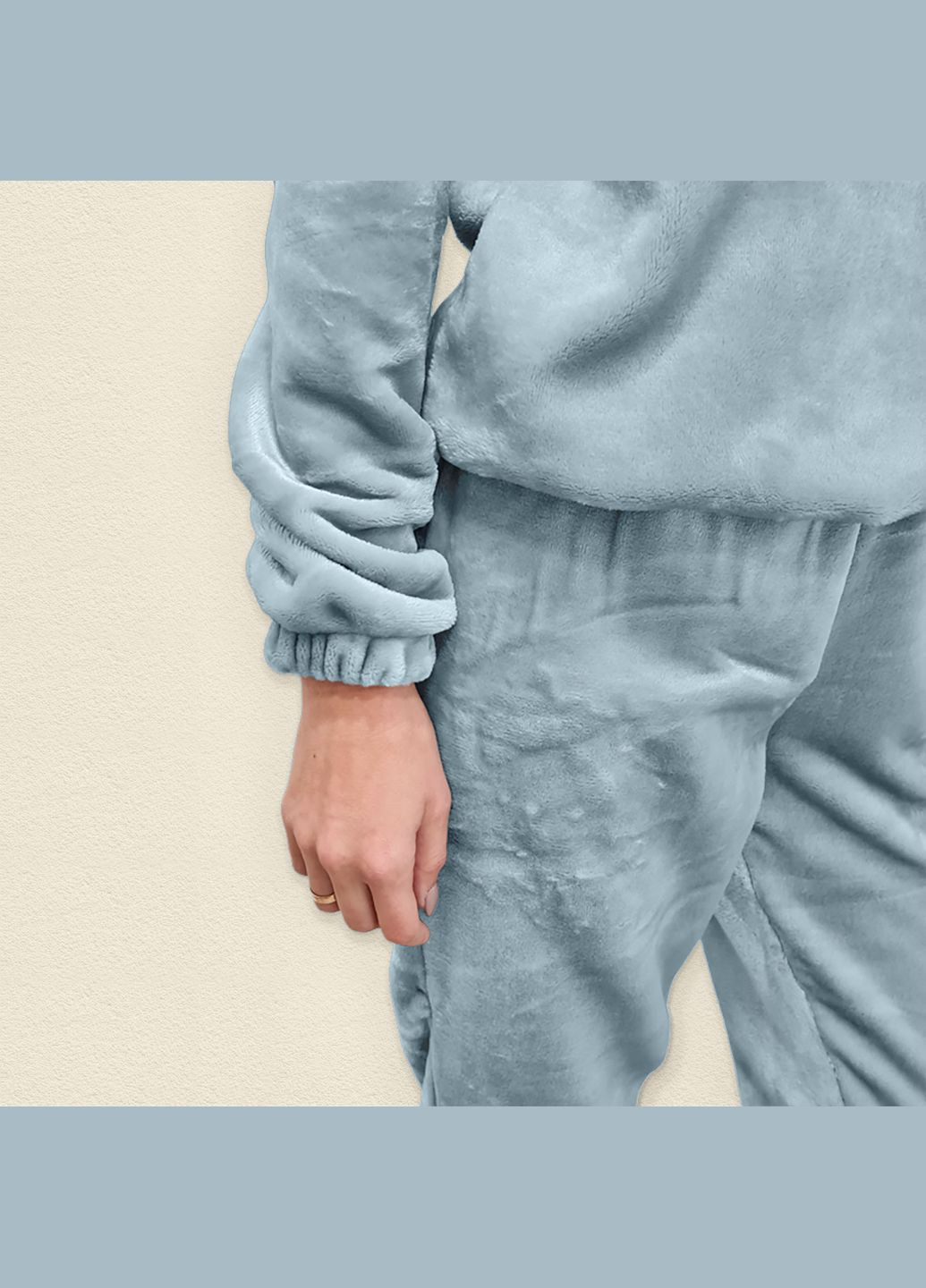 Комбинированная всесезон женская демисезонная пижама из пушистой ткани silver dexter's