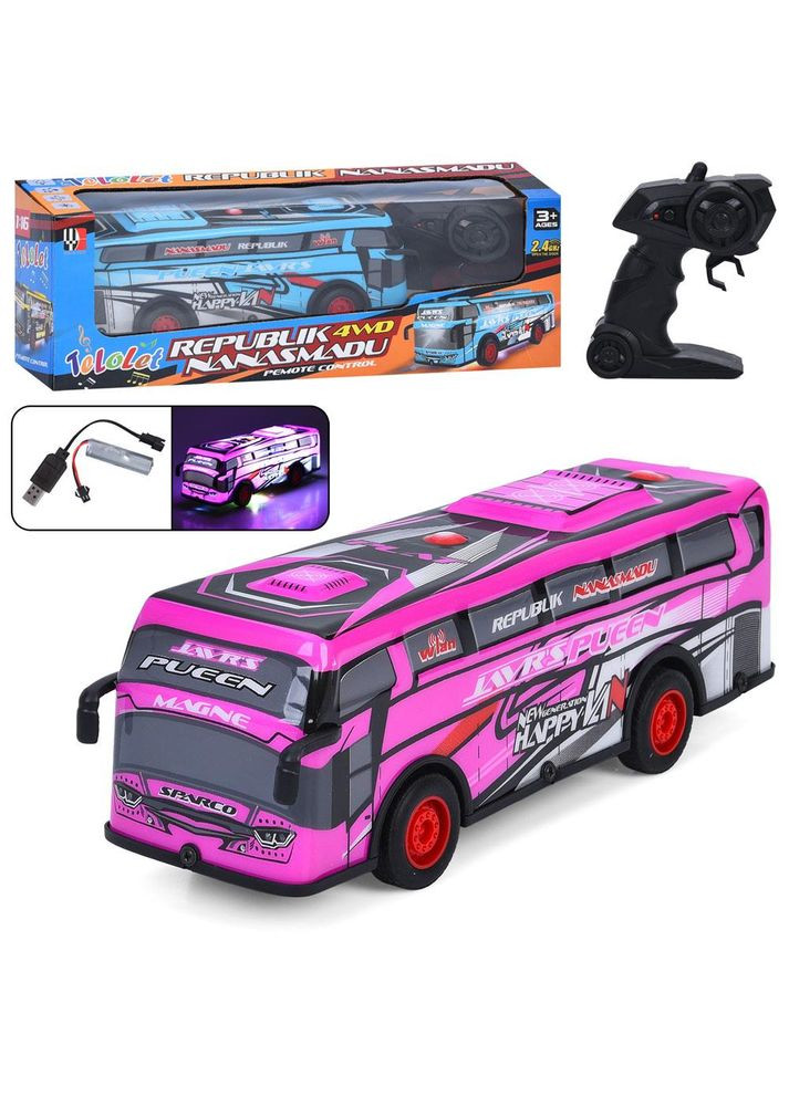 Радиоуправляемый автобус 1:16, аккумуляторный, свет и звук, прочный корпус (FD533A) No Brand (369970945)