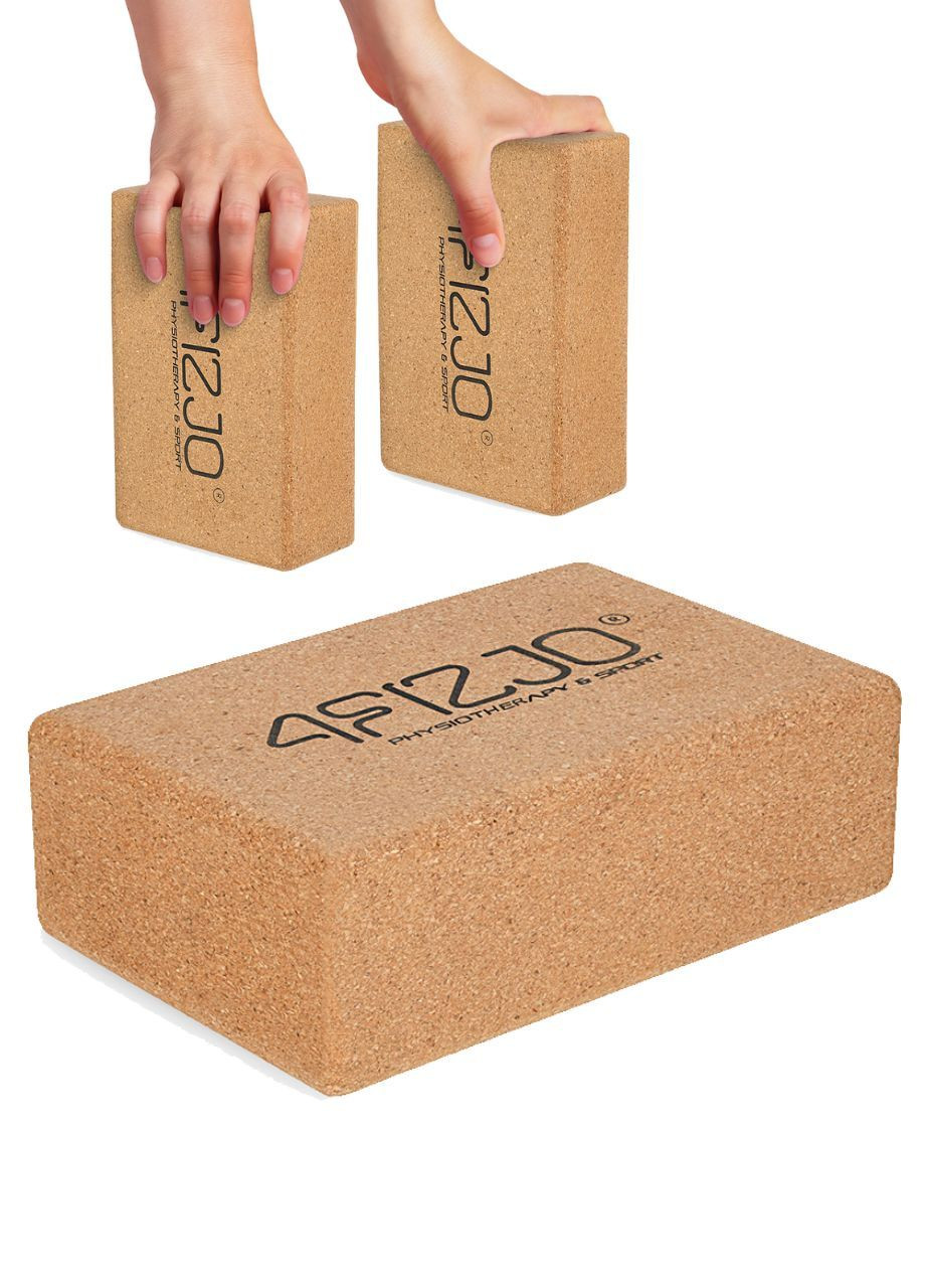 Блок для йоги пробковый 1 шт Бежевый 4FIZJO (368766544)
