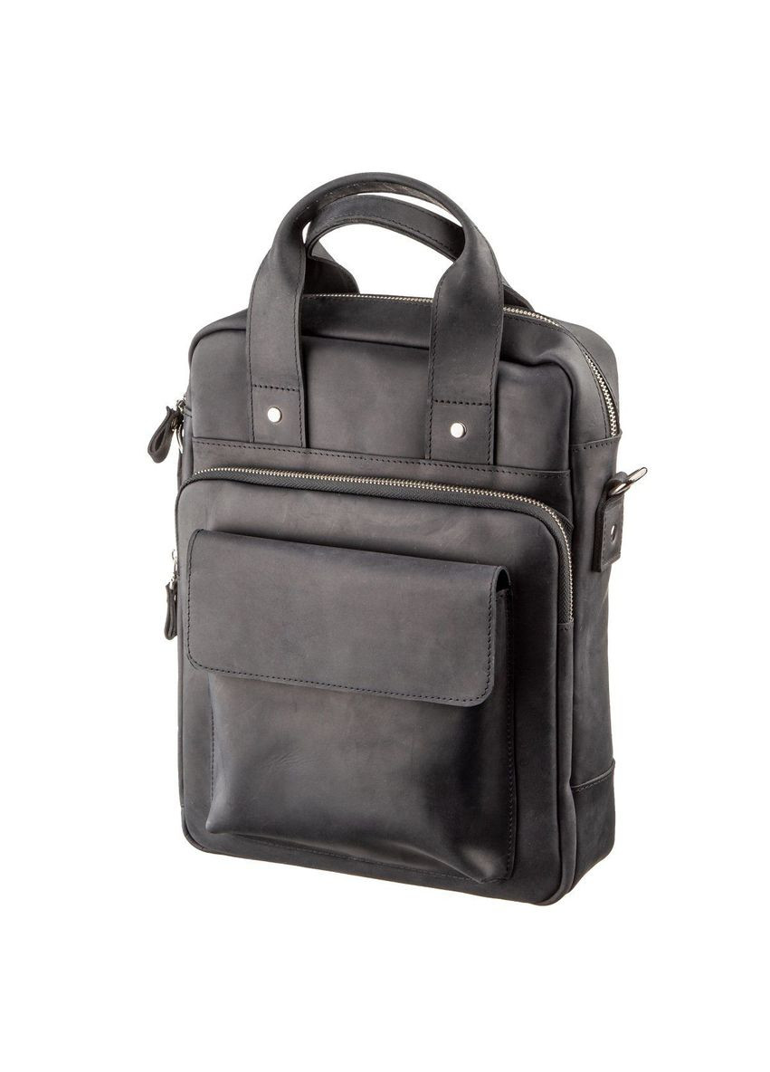 Сумка мужская через плечо кожаная 11169 под А4 матовая Черный Shvigel (302007539)