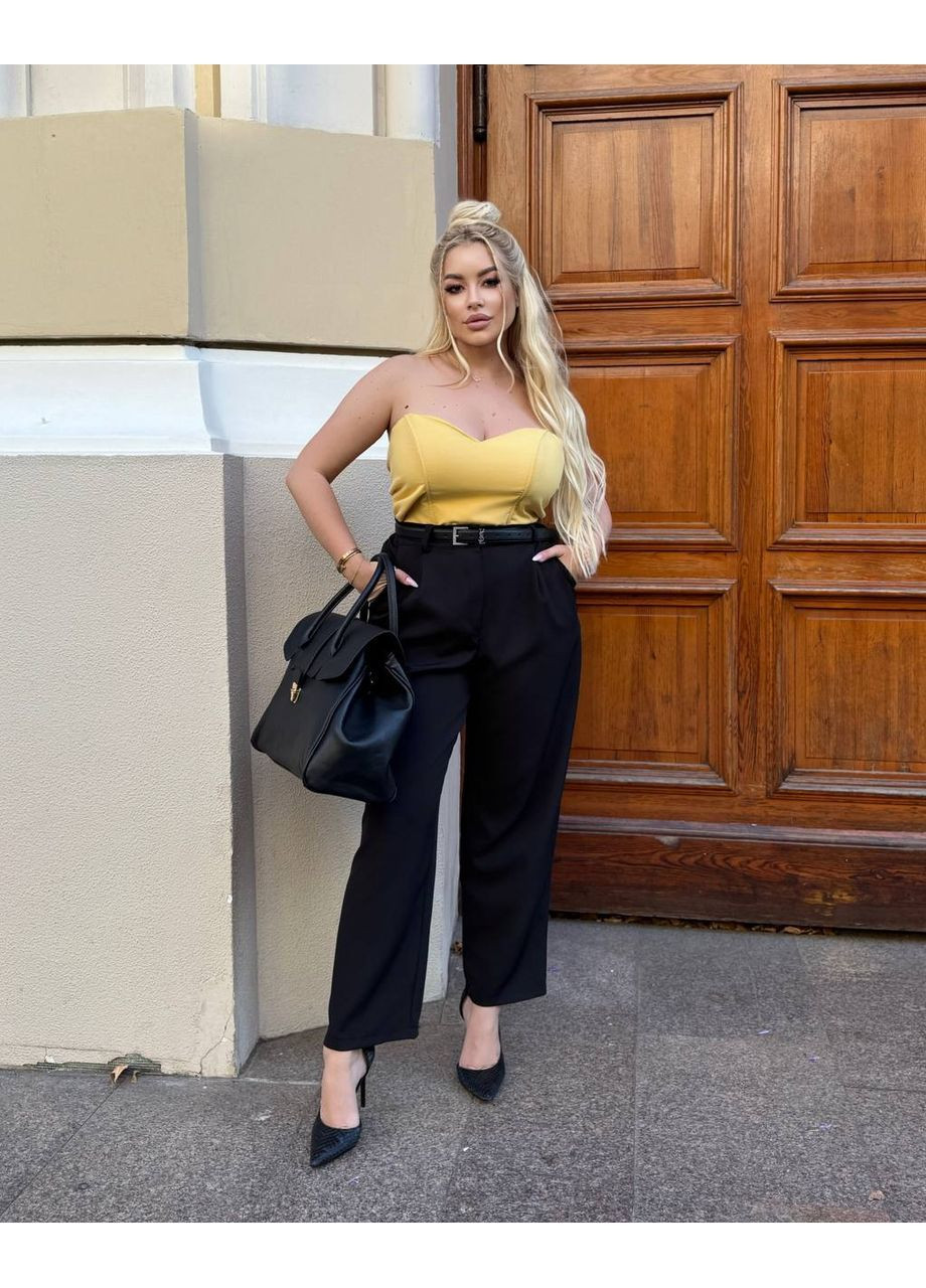 Жіночі штани із кокеткою No Brand (367853242)