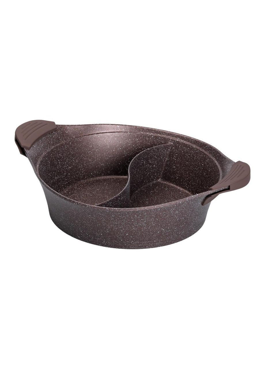 Алюмінієва каструля Ø 30 см, мармурове антипригарне покриття, кавовий MGC HP-4-413CO No Brand (369478034)