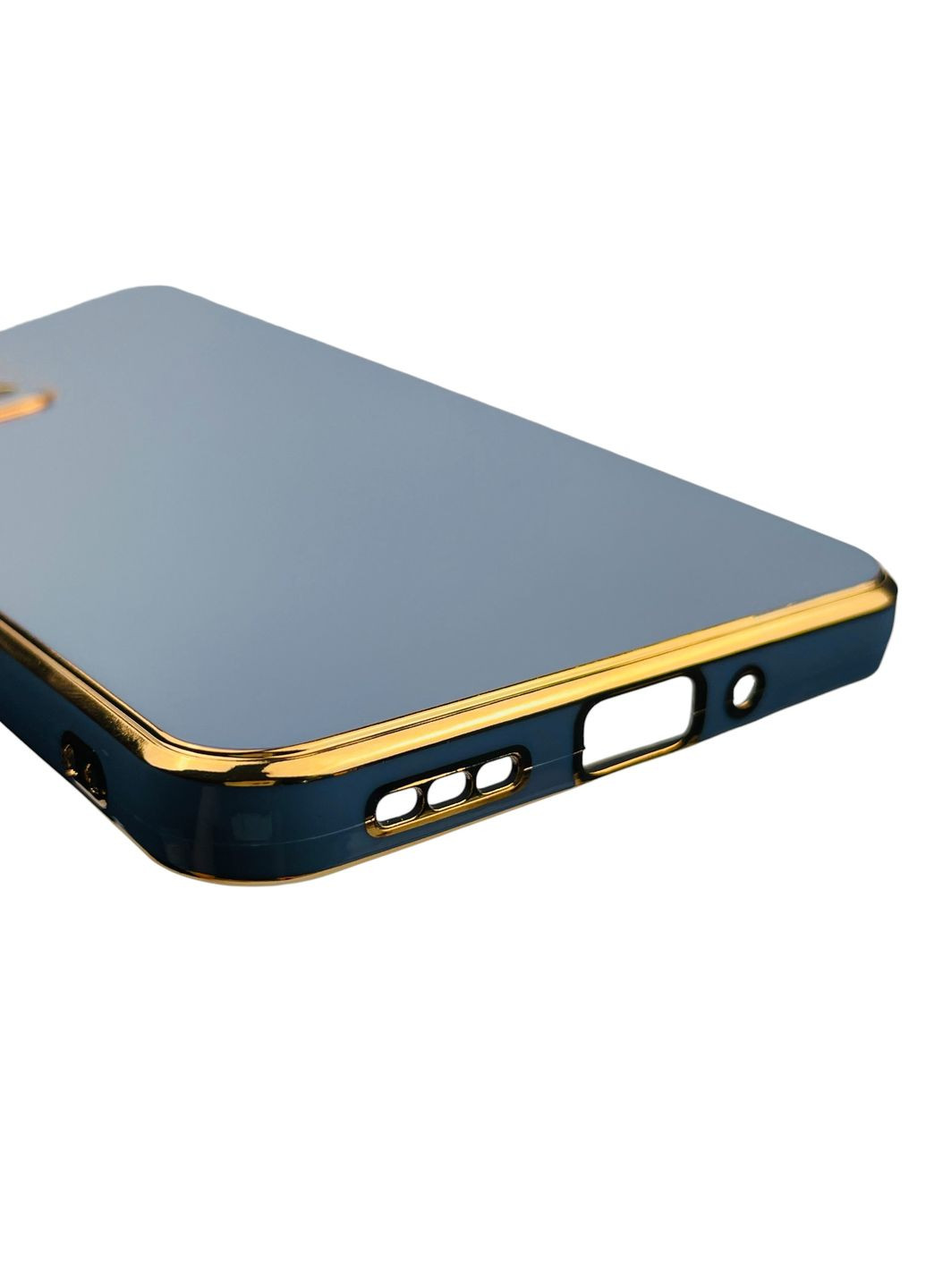 Чехол для Redmi Note 12 5G с золотой окантовкой с защитой камеры на сяоми редми нот 12 5г синий Xiaomi (366019482)