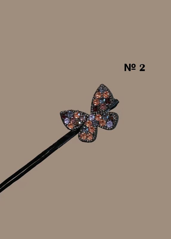 Елегантна шпилька-твістер для волосся зі стразами №2 No Brand (342065810)