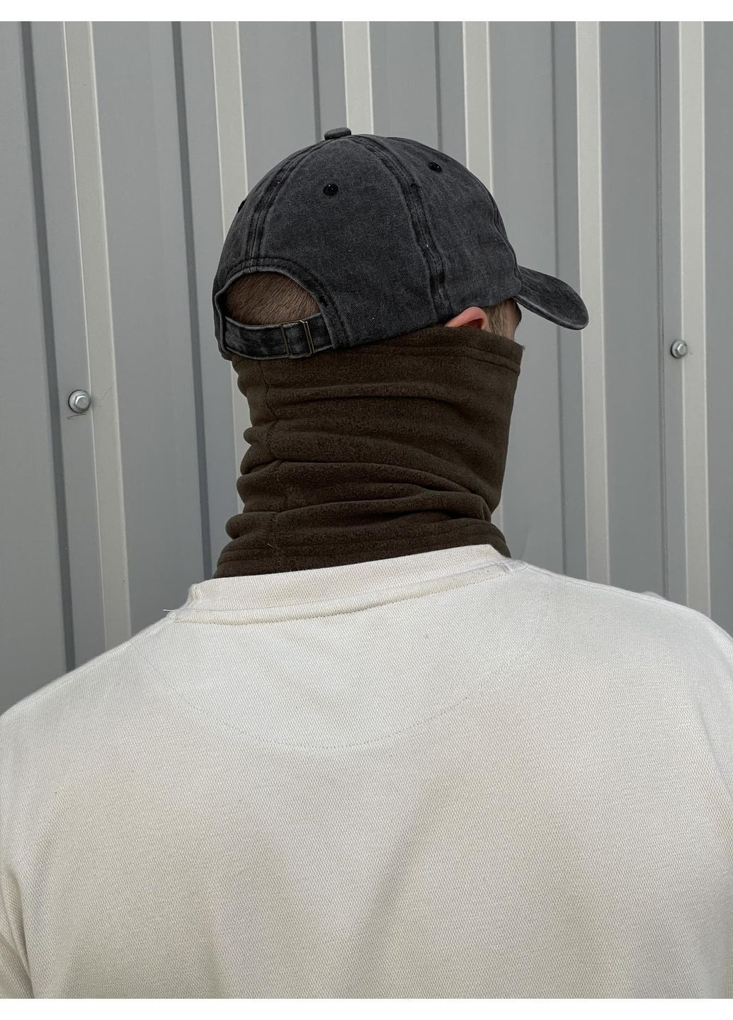 Бафф флісовий з вишитим логотипом хакі No Brand Класичний баф (369920529)