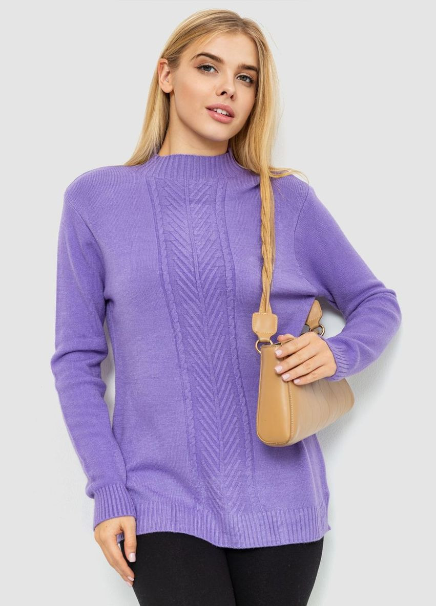 Бузковий зимовий светр жіночий, колір світло-оливковий, Ager