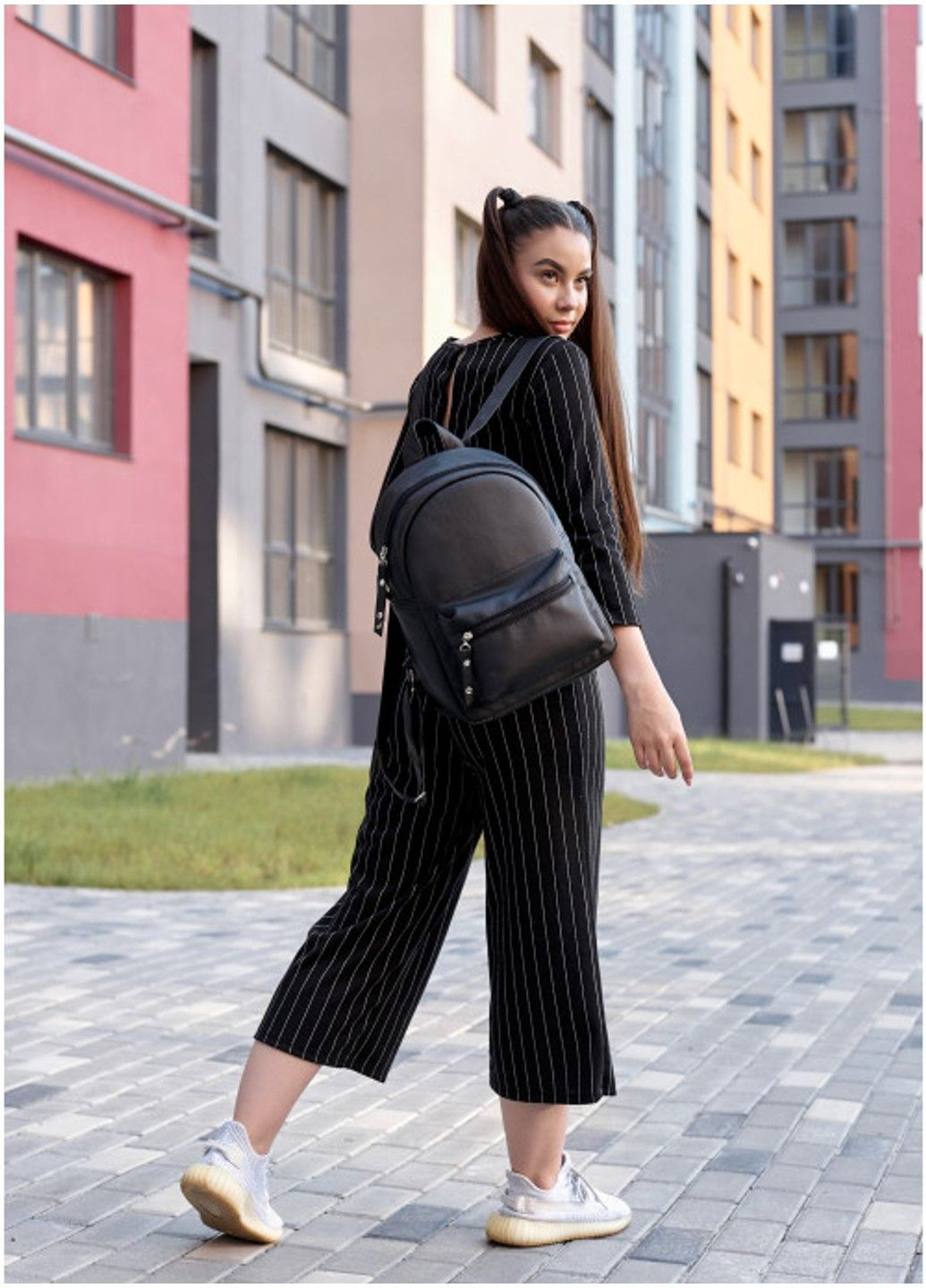 Рюкзак жіночий з екошкіри Talari BSQH чорний Sambag (318360170)