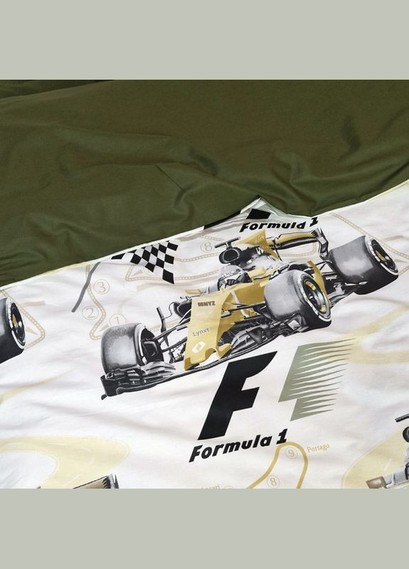 Постільна білизна Болід Ранфорс Сімейна на резинці MERISET (306739996)