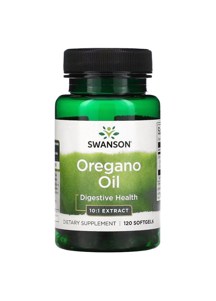 Натуральна добавка Oregano Oil 10:1 Extract, 120 капсул Swanson (333990281)