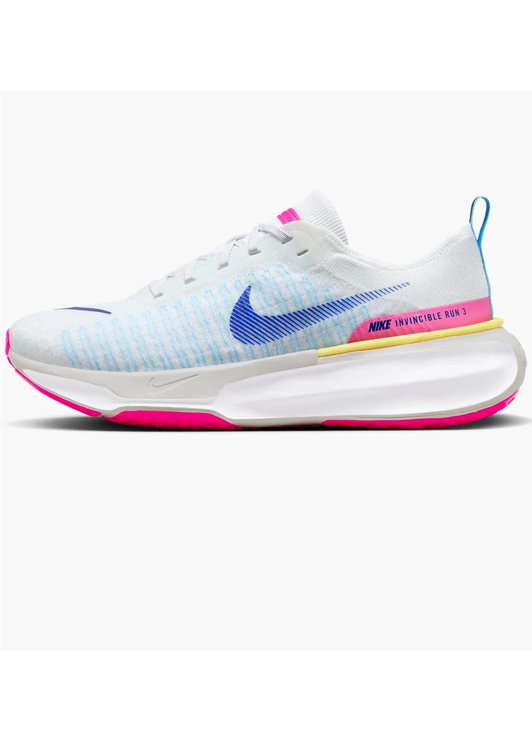 Белые кроссовки мужские invincible 3 road running shoes white/light blue Nike