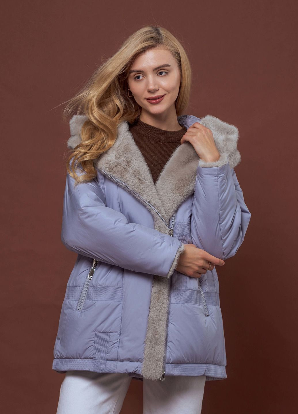 Серая зимняя куртка Clasna