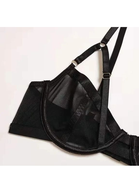 Чорний демісезонний жіноча сексуальна спідня білизна жіноча. прозорий жіночий комплект спідньої білизни з трусиками та ліфчиком. xl China