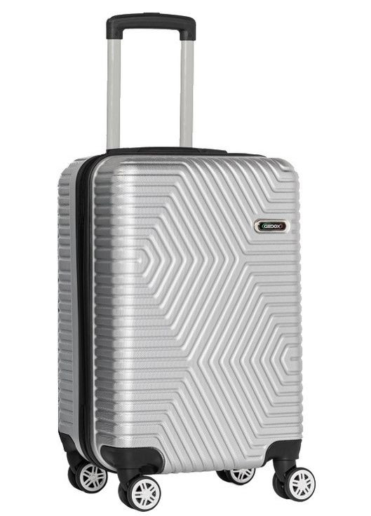 Велика пластикова валіза на колесах 115L Polo срібляста No Brand (361156928)