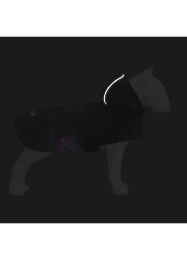 Дождевик-накидка с капюшоном для собак Clothes, рисунок "NASA21", М, А 40-43 см, B 52-62 см, С 33-42 см WAUDOG (332879039)