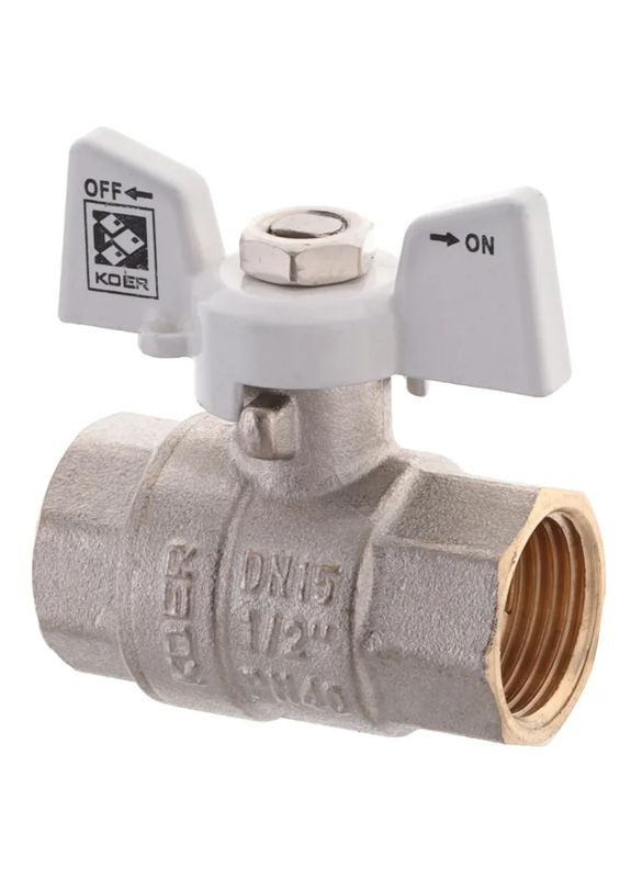 Кран кульовий 1/2" ГГМ (KR.217.W) білий (KR0177) KOER (315442219)